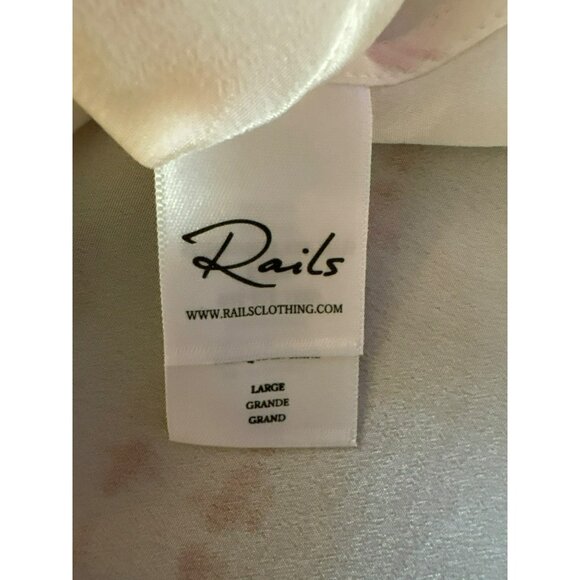 NWT Rails Kate Sunburst Tie Dye Silk Button-Up Shirt Size Large - Picture 6 of 9